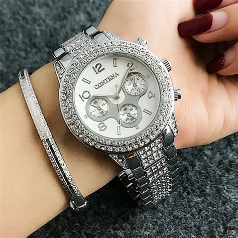 silver luxury watch women.